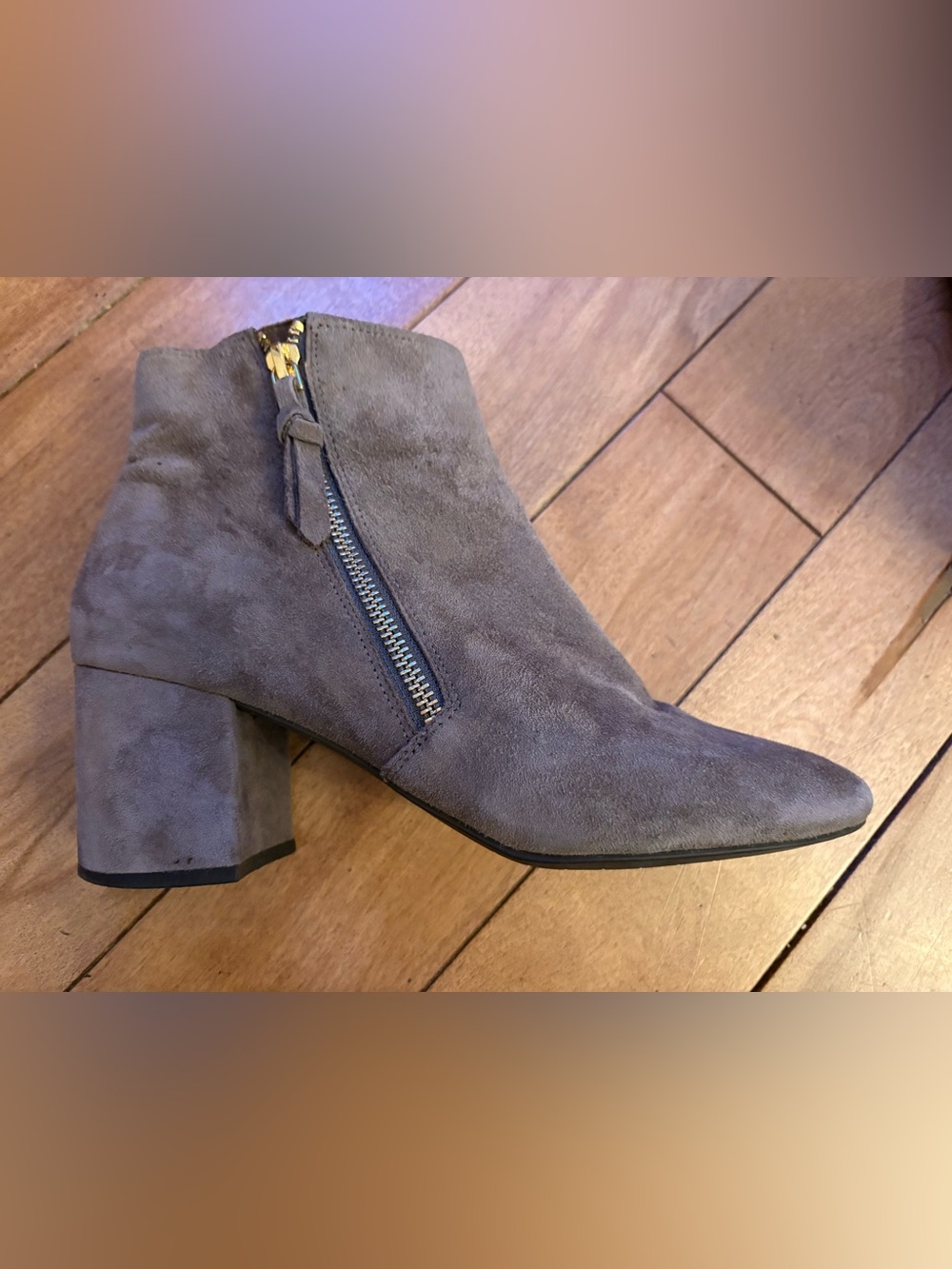 Cole Haan Taupe Suede Ankle Boots